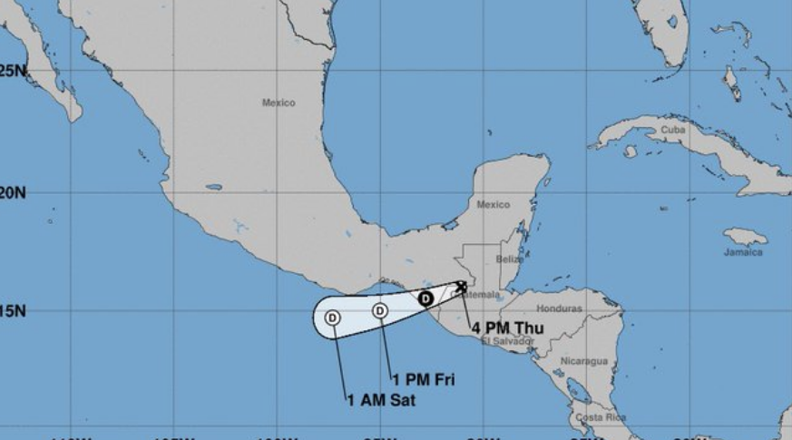 Nana se debilita a depresión tropical en su paso por Guatemala