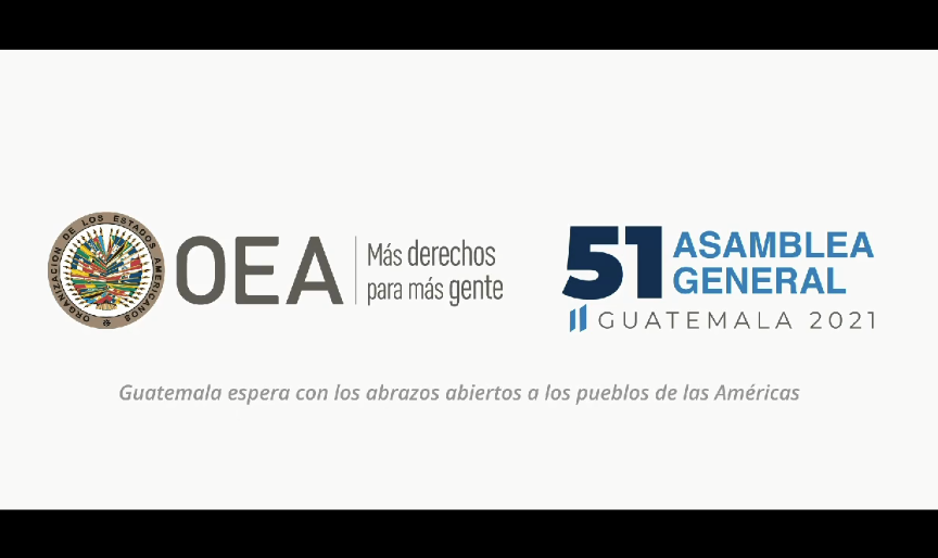 Guatemala expresa satisfacción y orgullo por ser sede de la Asamblea General de la OEA en 2021