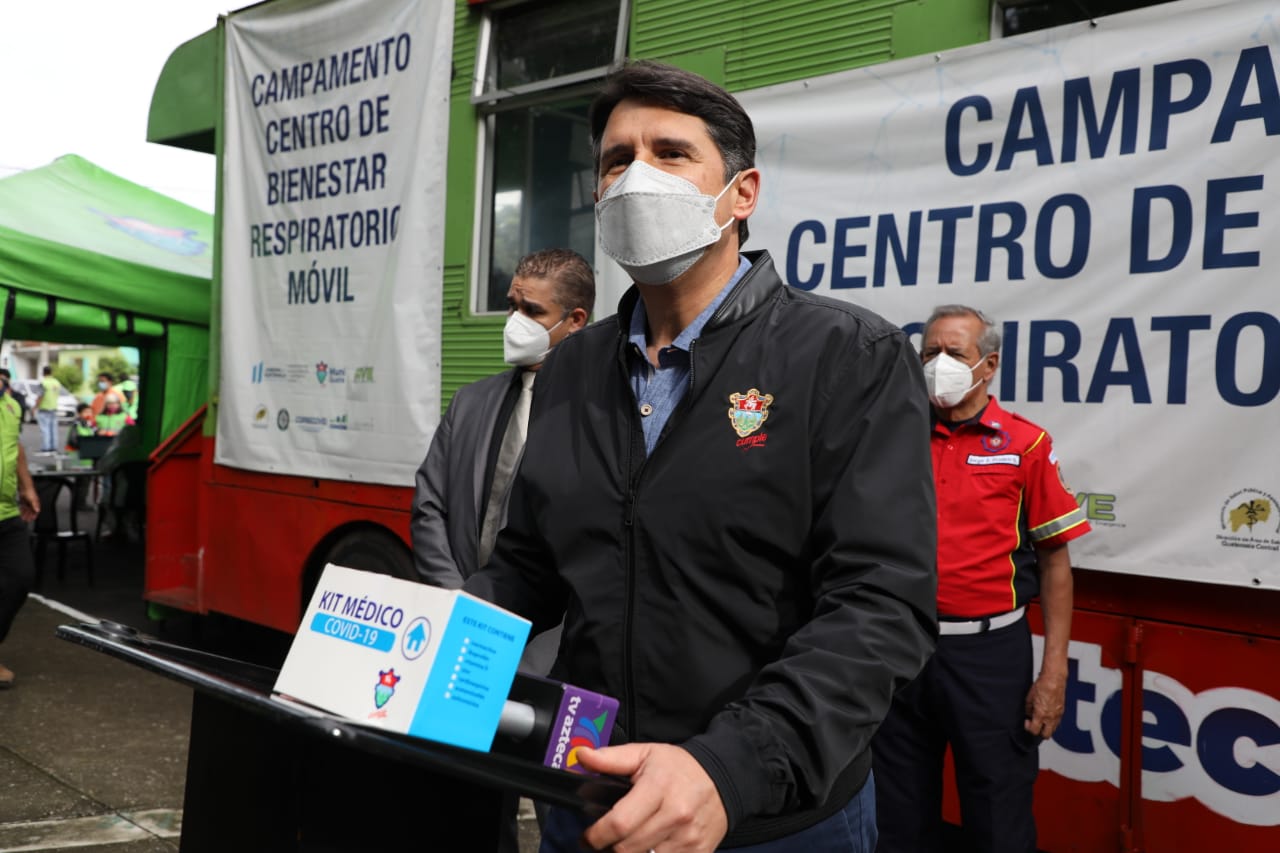 Municipalidad de Guatemala instala Centro de Bienestar Respiratorio Móvil en zona 5.