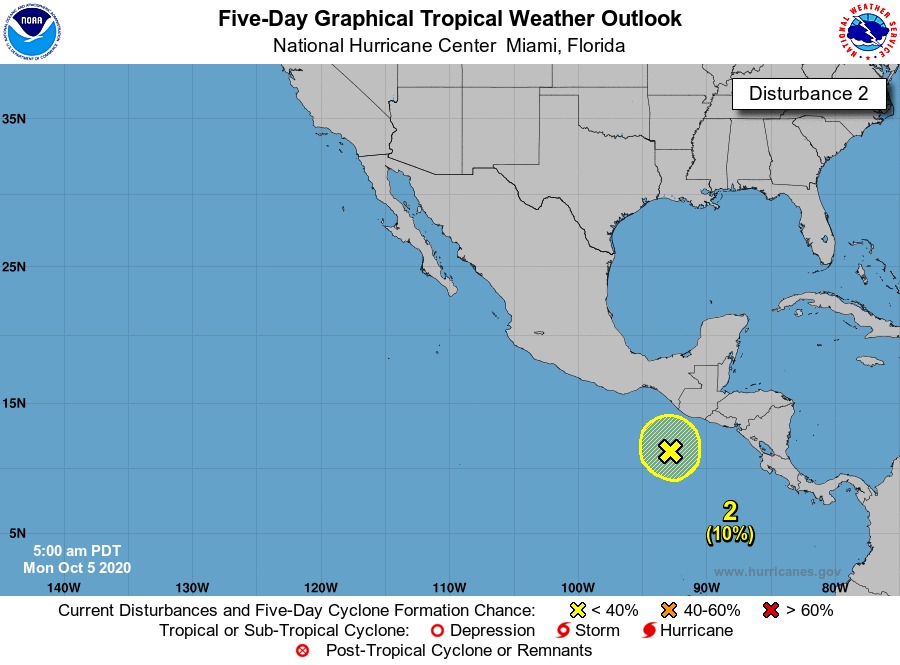Autoridades dan a conocer que monitorean dos tormentas tropicales