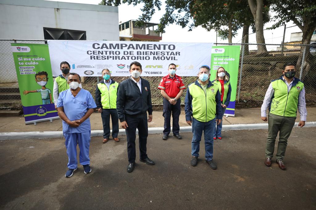Vecinos de la zona 18 cuentan con campamento centro de bienestar respiratorio móvil