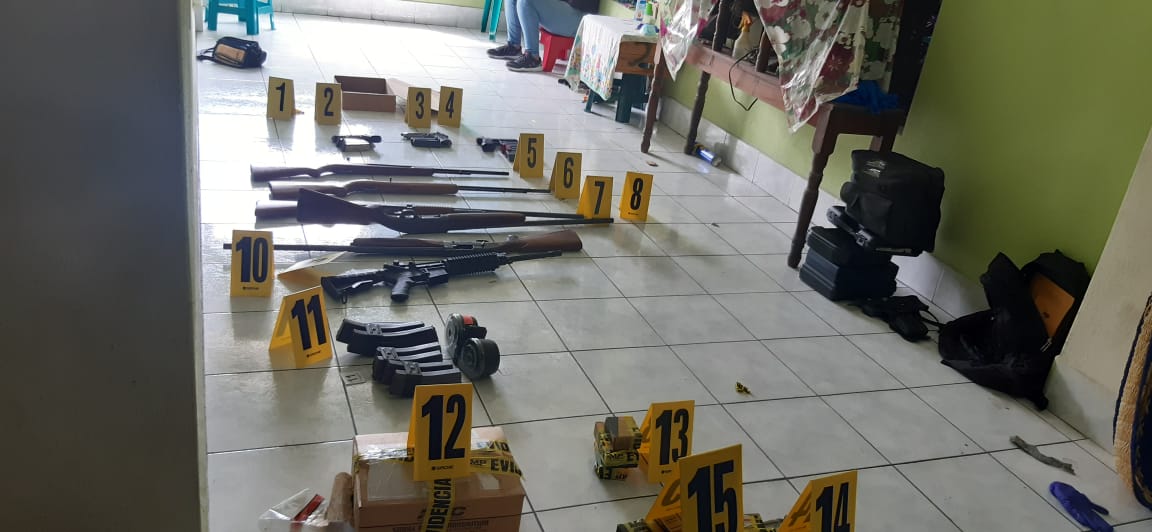 Localizan más de 5 mil municiones y armas de fuego en Chiquimula