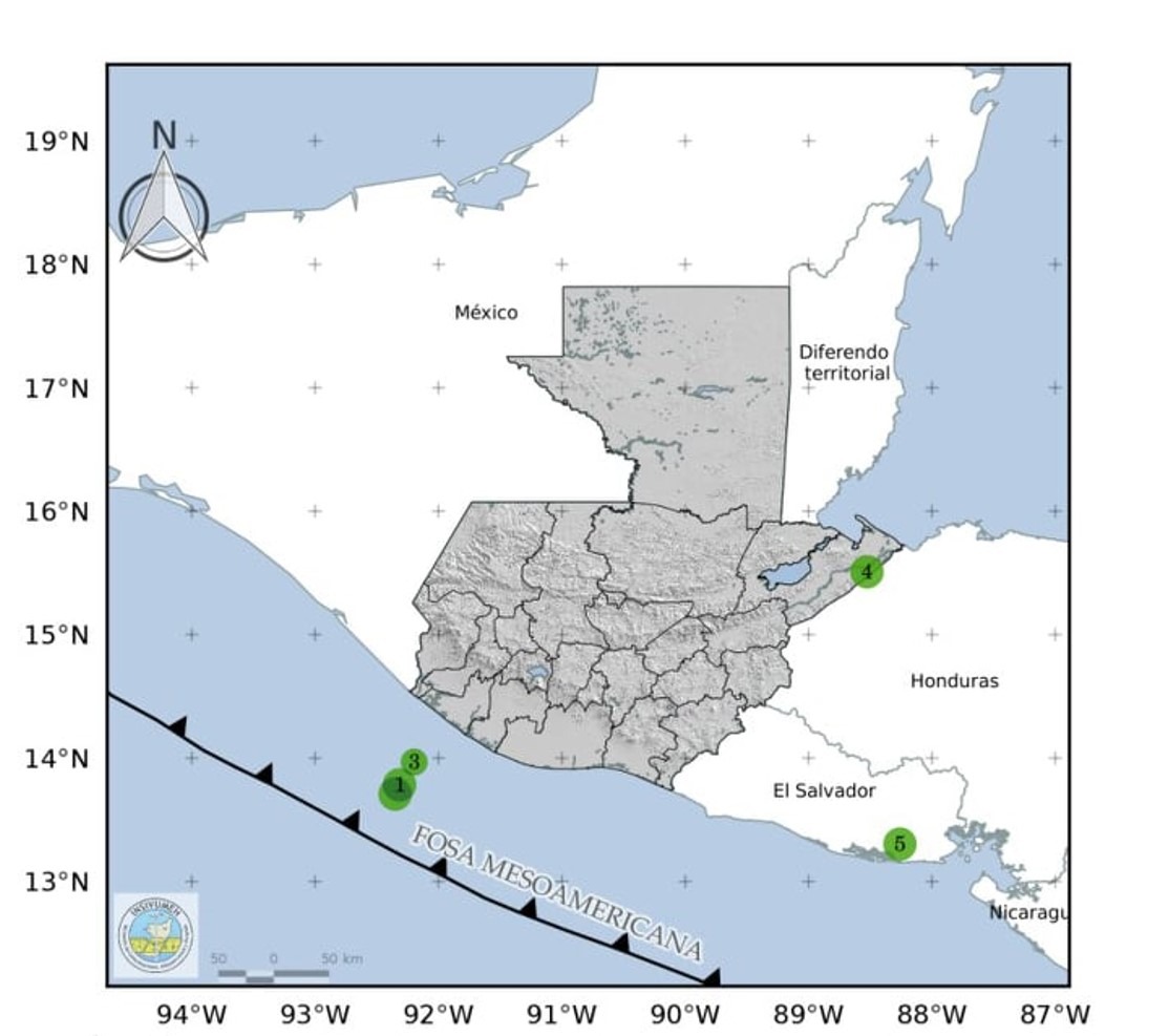 Guatemala registra sismo con epicentro al norte de Zacapa