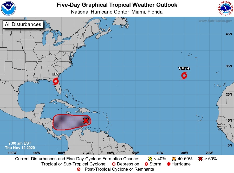 Monitorean onda tropical en el Caribe que podría fortalecerse en depresión tropical