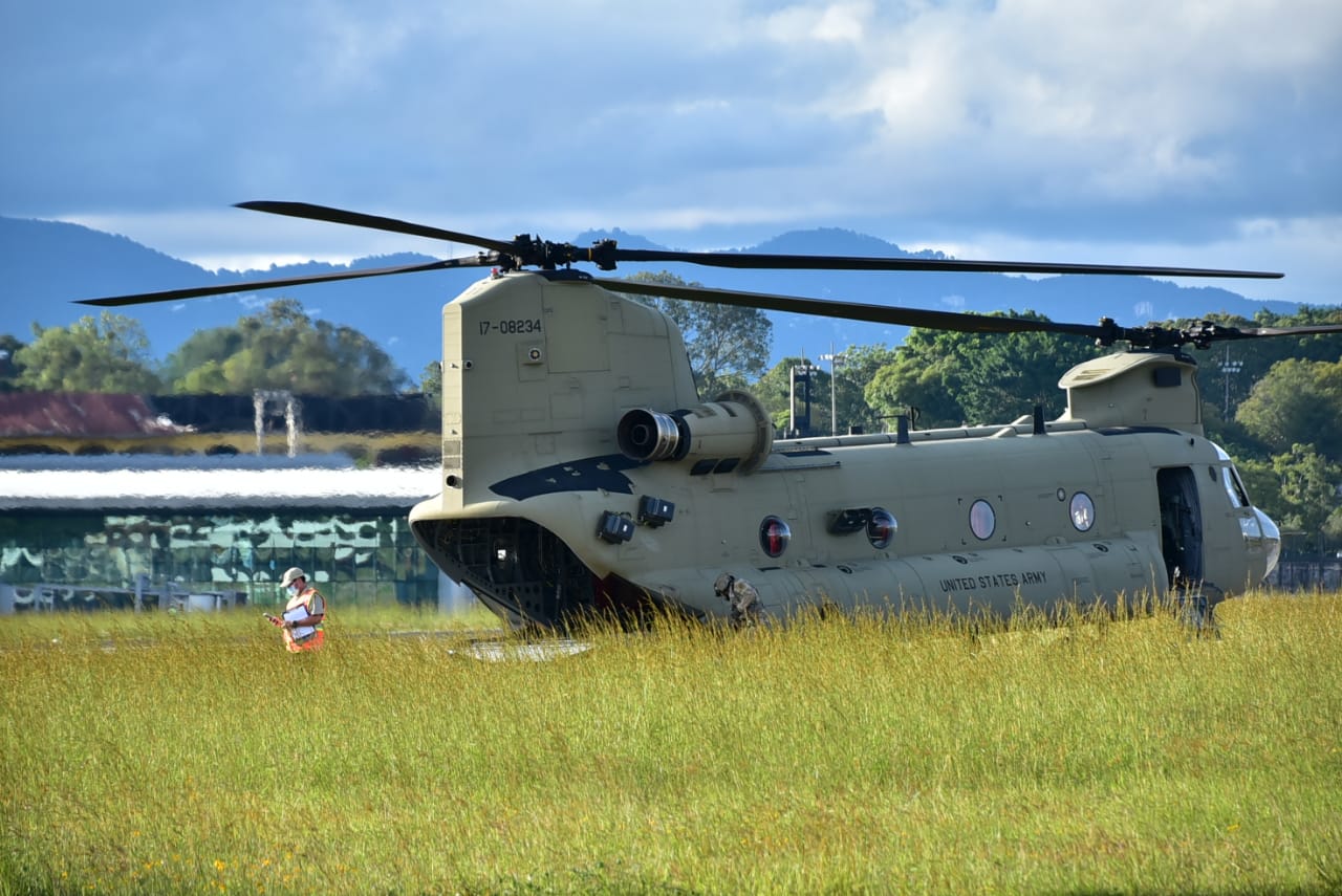 Guatemala recibe asistencia aérea de Estados Unidos