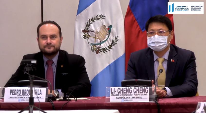 Cancilleres de Guatemala y República de China (Taiwán) fortalecen lazos de cooperación