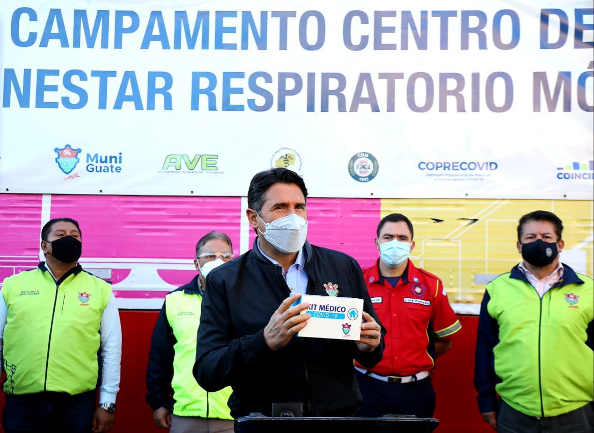 Municipalidad capitalina instaló el Campamento Centro de Bienestar Respiratorio Móvil en zona 19.