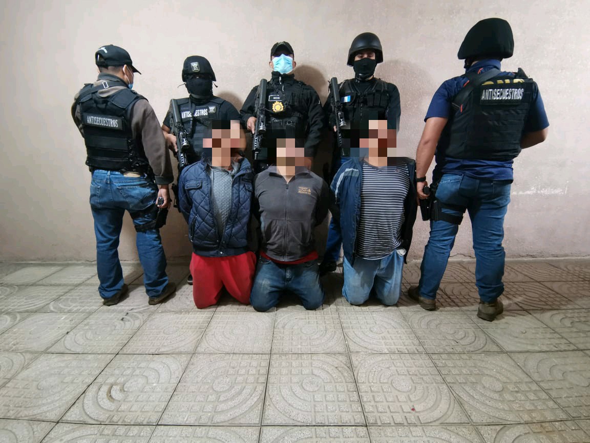 PNC captura a tres hombres señalados de secuestro