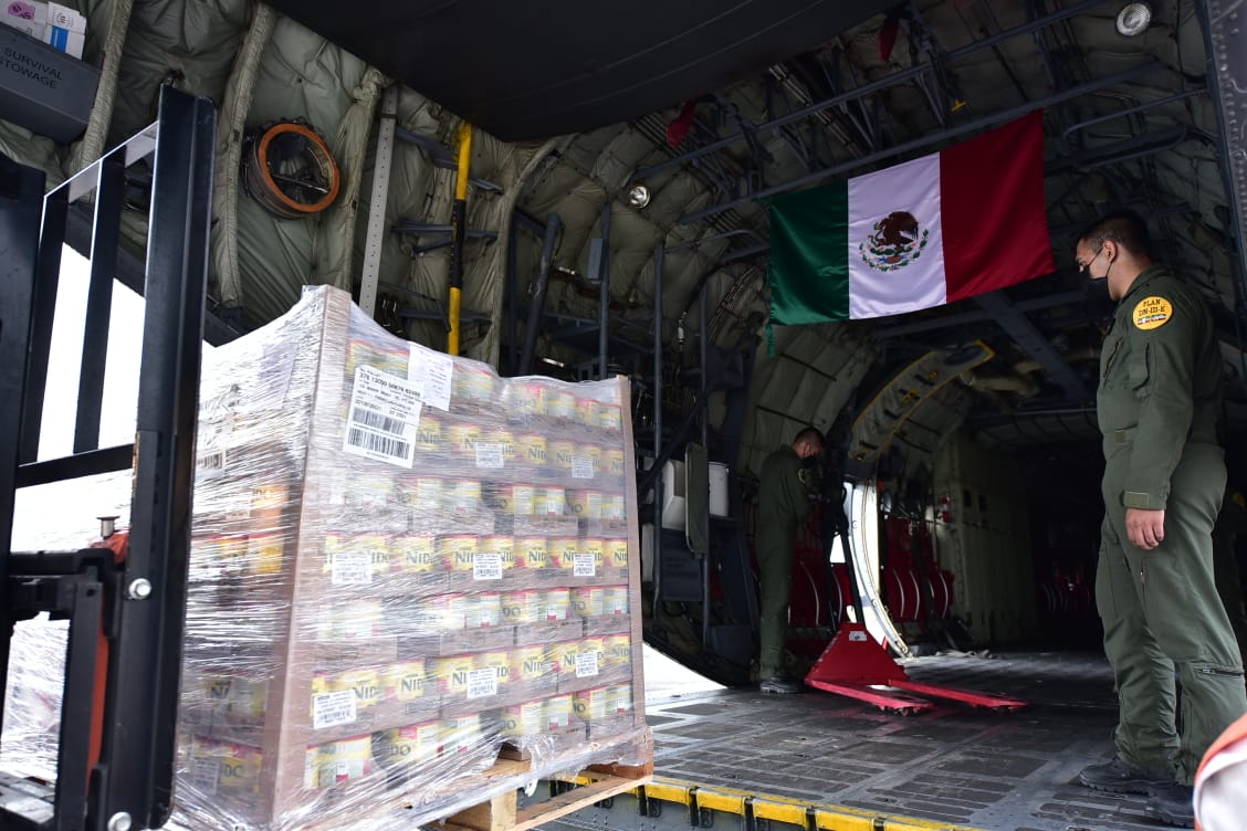 Guatemala recibe donación de alimentos procedentes de México