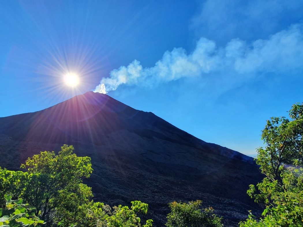 Monitorean actividad de los volcanes de Pacaya, Fuego y Santiaguito