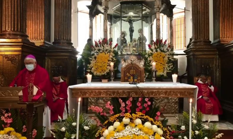 Realizan eucaristía en honor al Santo Cristo de Esquipulas