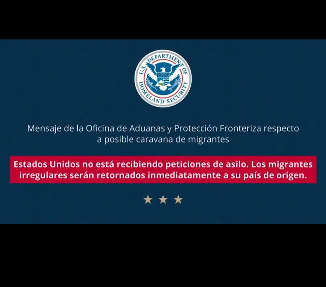 Estados Unidos anuncia que no está recibiendo peticiones de asilo