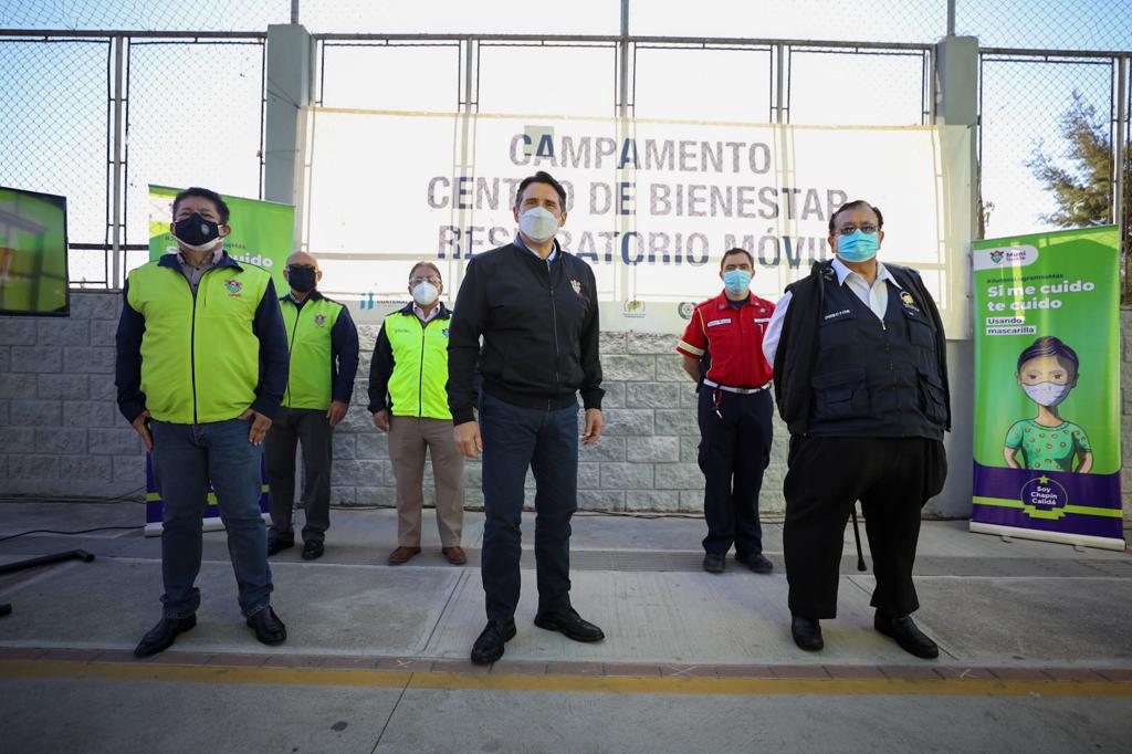 Municipalidad de Guatemala habilitó Campamento Centro de Bienestar Respiratorio Móvil./Muni Guate.
