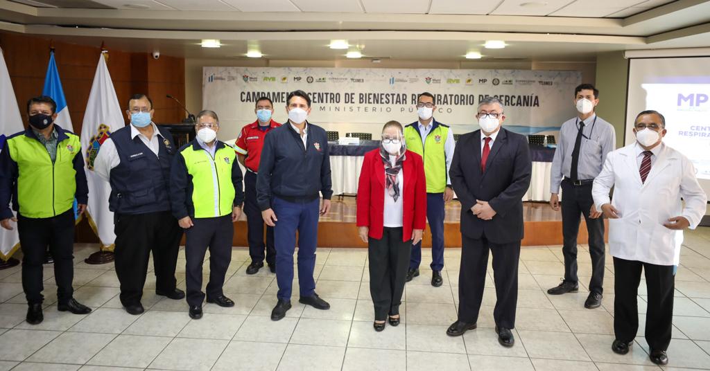 Instalan Centro de Bienestar Respiratorio en el Ministerio Público./Foto: Municipalidad de Guatemala.