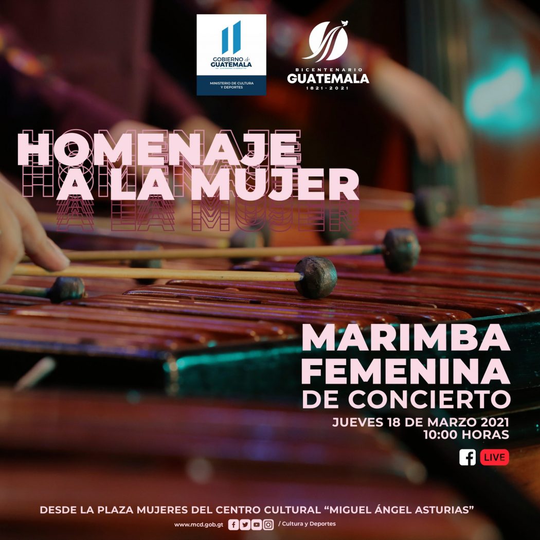 Marimba Femenina de Concierto ofrecerá presentación por el Día Internacional de la Mujer