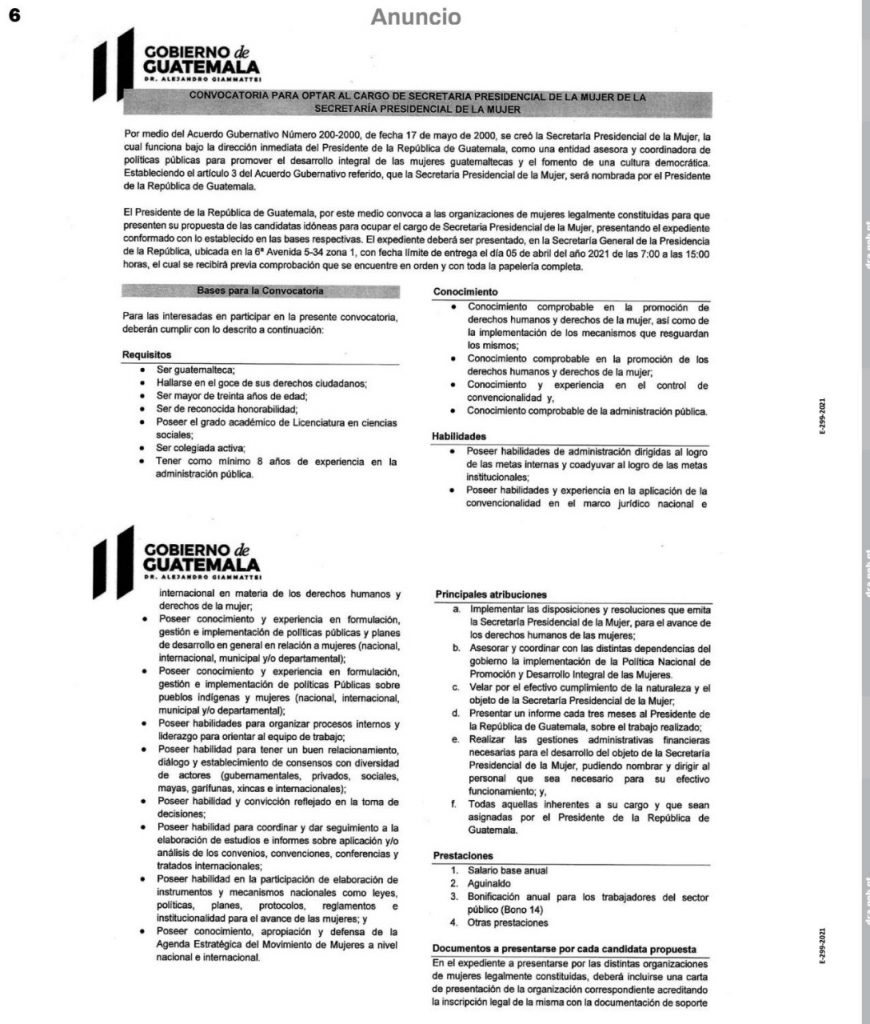 imagen de la convocatoria