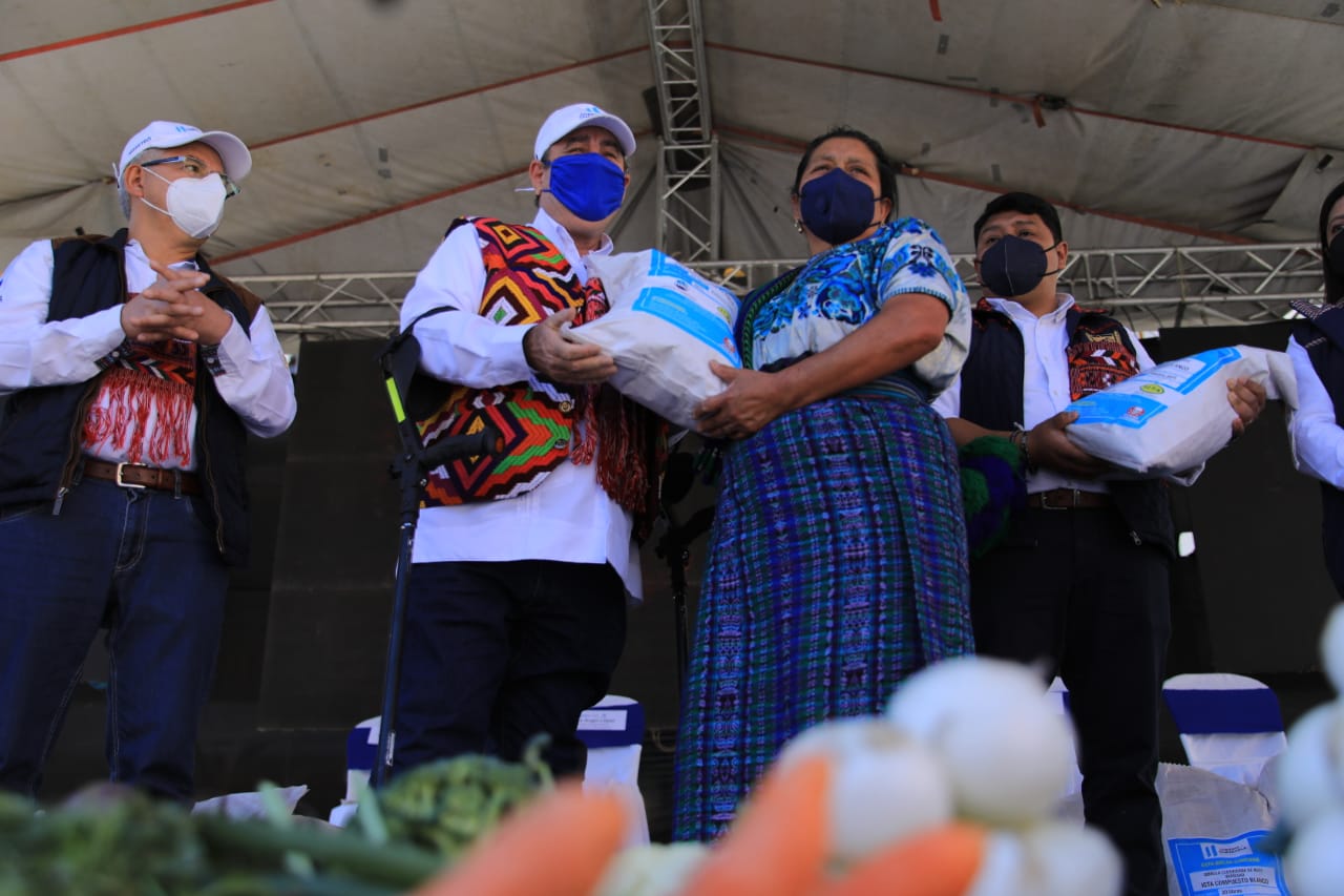 Presidente Giammattei lanza programa de semillas de maíz biofortificado en Quetzaltenango