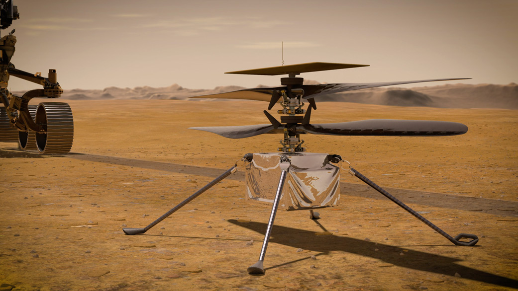 La NASA es “optimista” del éxito del primer vuelo del Ingenuity en Marte