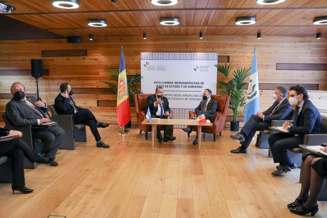 Presidente Giammattei se reúne con jefe de Gobierno del Principado de Andorra
