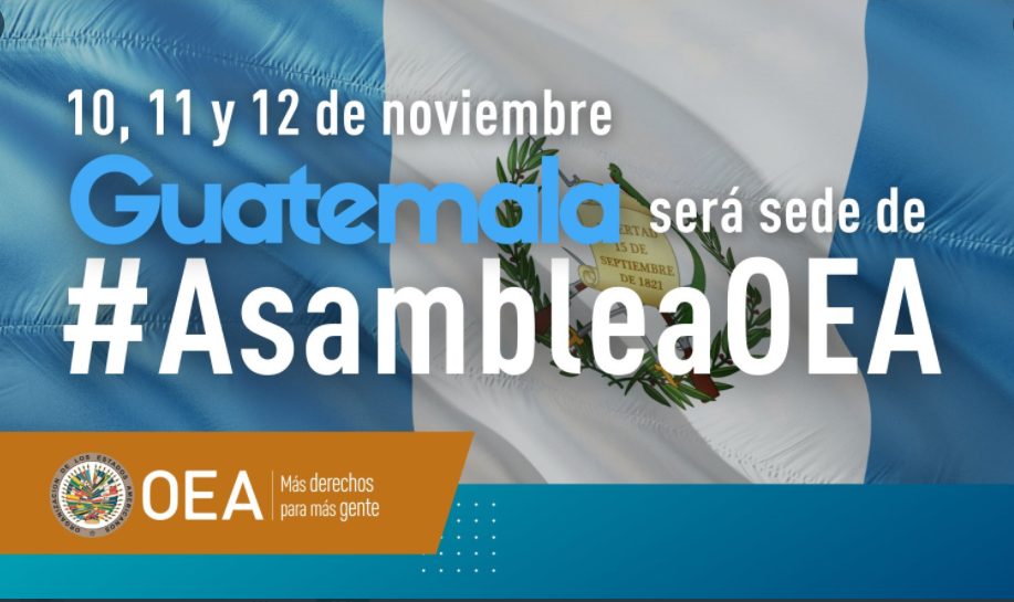 Asamblea General de la OEA se llevará a cabo en noviembre en Guatemala