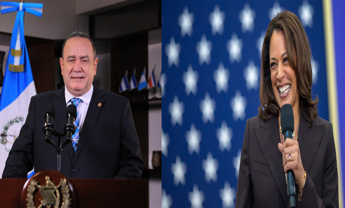 Presidente Giammattei conversará este lunes con Kamala Harris, vicepresidenta de EE. UU.