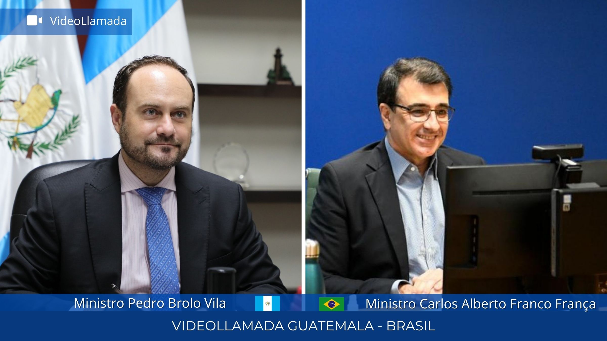 Cancilleres de Guatemala y Brasil sostuvieron una reunión virtual para fortalecer los lazos de amistad y de cooperación.