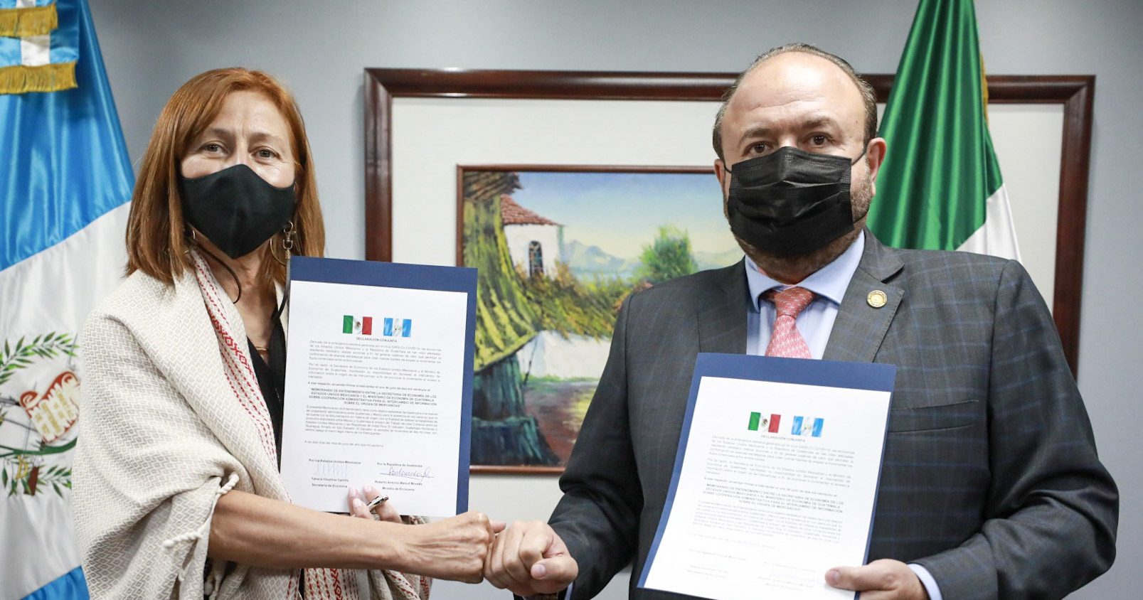 Autoridades de economía de México y Guatemala discuten comercio bilateral