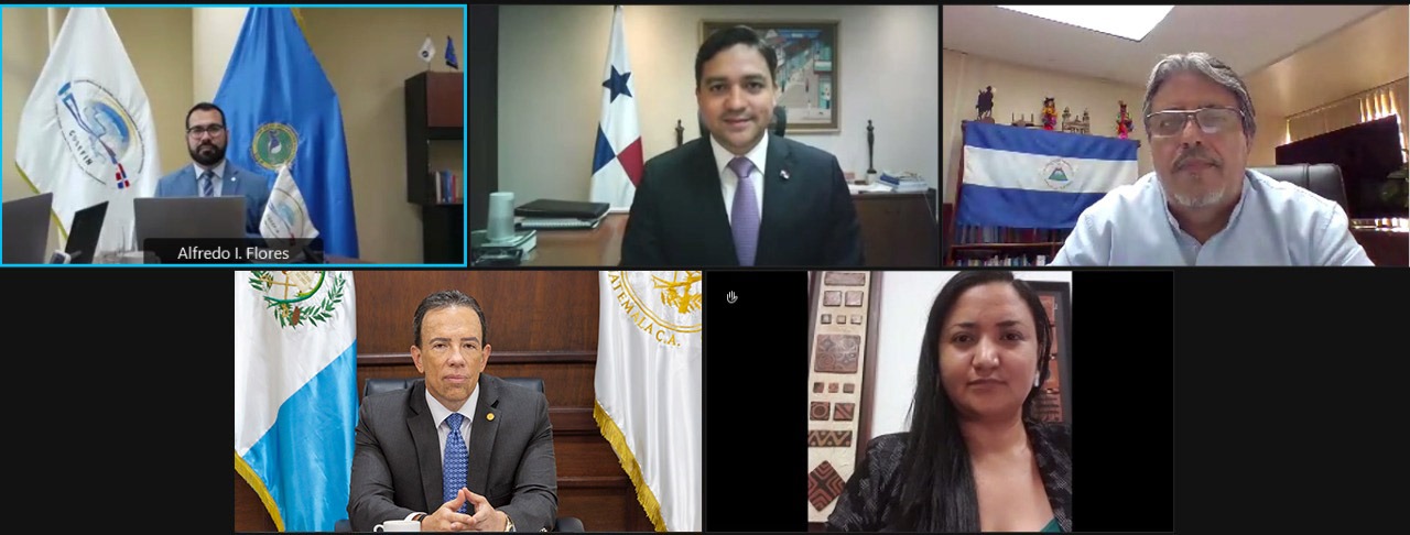 En la reunión ordinaria del Cosefin se aprobó la resolución Unidos para la recuperación económica post-COVID19, la cual busca el beneficio de los países del SICA./Foto: Minfin.