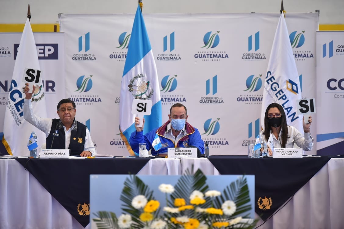 El presidente Alejandro Giammattei lideró este viernes la tercera reunión ordinaria del Conadur que se realizó Sololá.