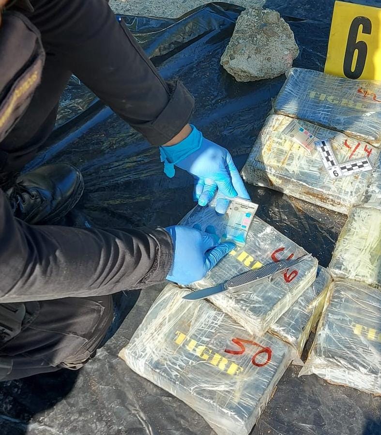 Acción contra el narcotráfico permite incautar 142 paquetes de cocaína