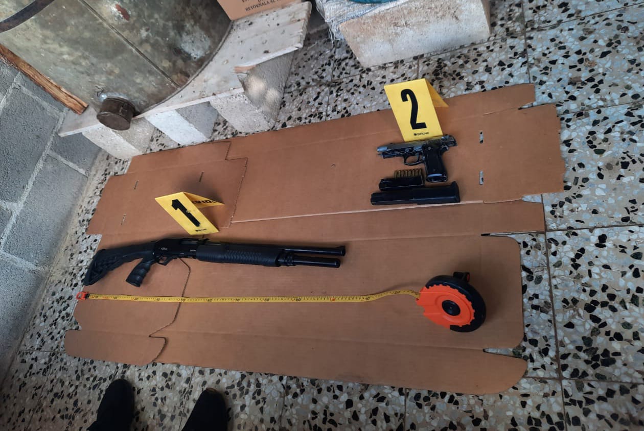 Incautan armas y municiones en Santa Catarina Mita, Jutiapa