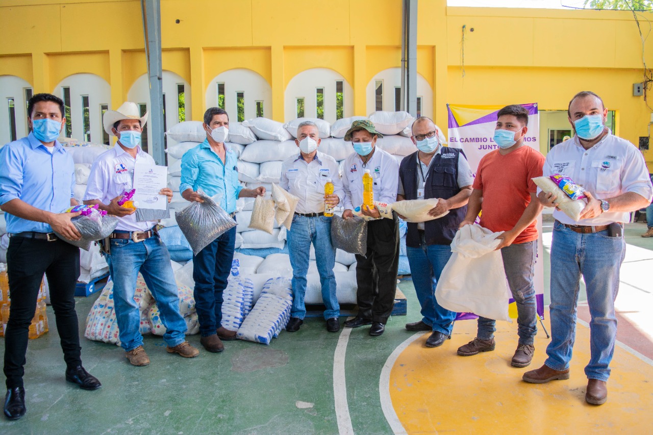 Última fase de apoyo alimentario a afectados por el COVID-19 beneficia a organizaciones campesinas de El Progreso