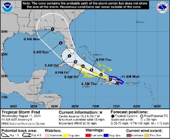 Insivumeh advierte sobre formación de tormenta tropical Fred en el Pacífico