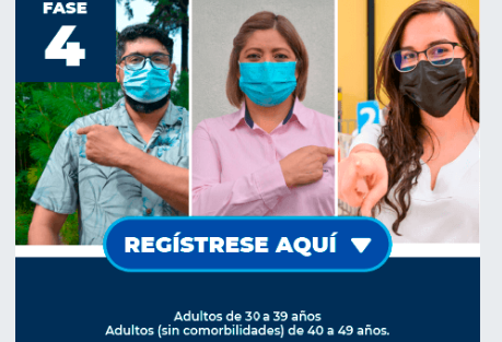 Personas mayores de 30 años ya pueden registrarse para recibir la vacuna contra COVID-19