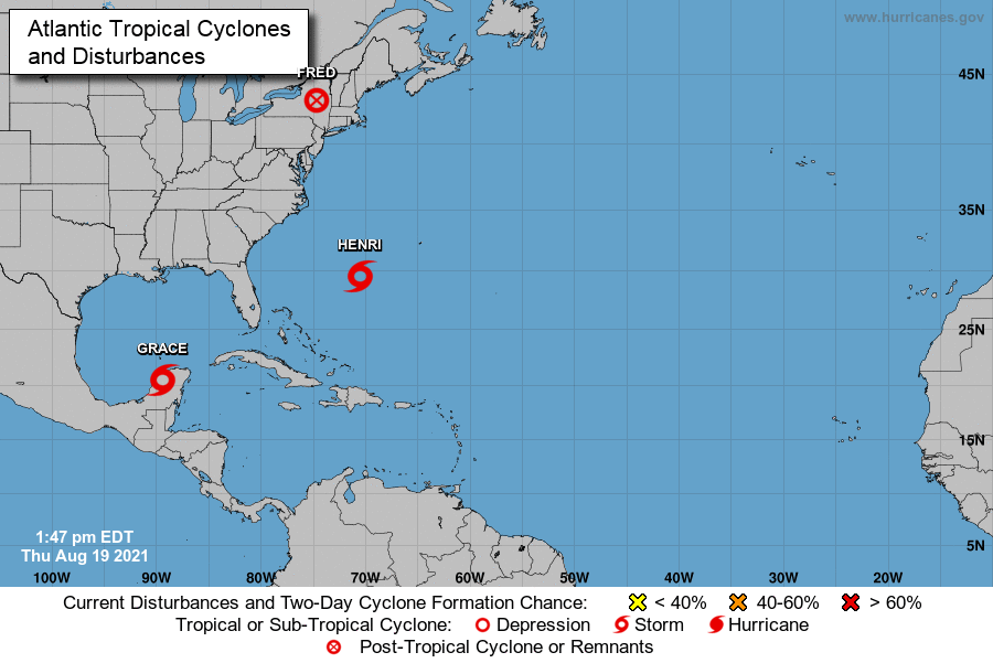 Grace se degrada a tormenta en Yucatán y Henri puede convertirse en huracán