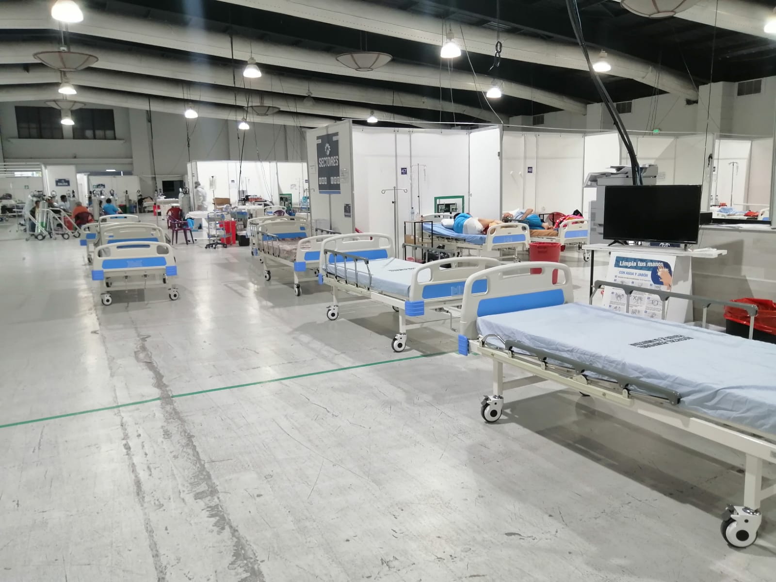 Hospital Temporal Parque de la Industria está abastecido y sigue atendiendo a pacientes con COVID-19