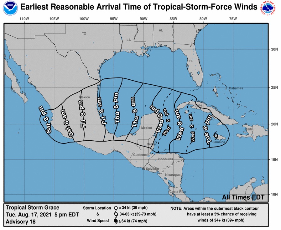 Lluvias podrían asociarse al acercamiento de tormenta tropical Grace