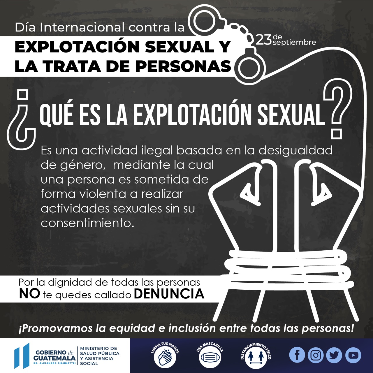 Guatemala se une a la conmemoración del Día Internacional contra la Explotación Sexual y la Trata de Personas