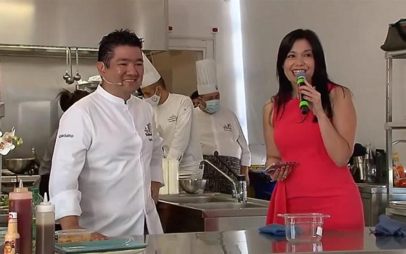 La presentación de productos alimenticios en Italia conto con la participación de cocineros.