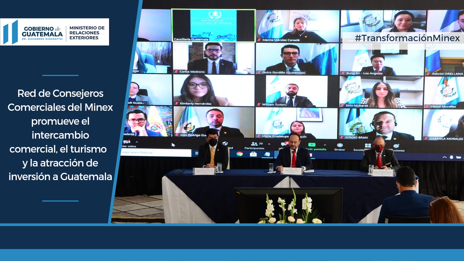Red de Consejeros Comerciales busca intercambio comercial, turismo y atracción de inversiones a Guatemala