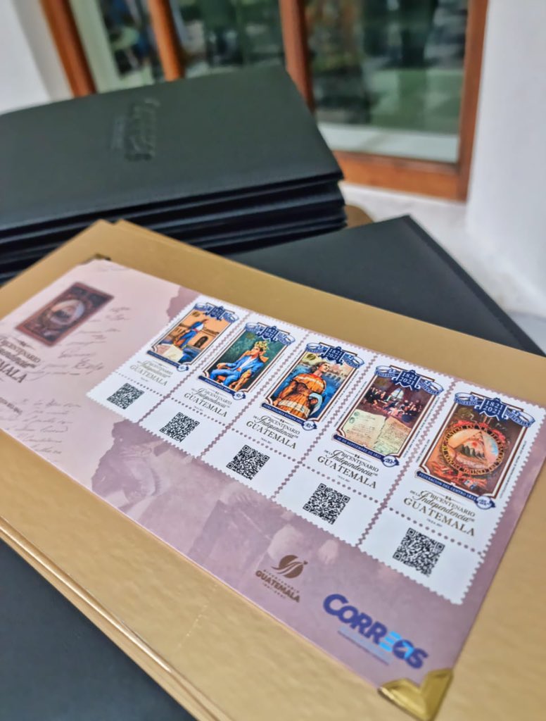 Cuáles son los sellos postales lanzados por el Bicentenario de Independencia de Guatemala