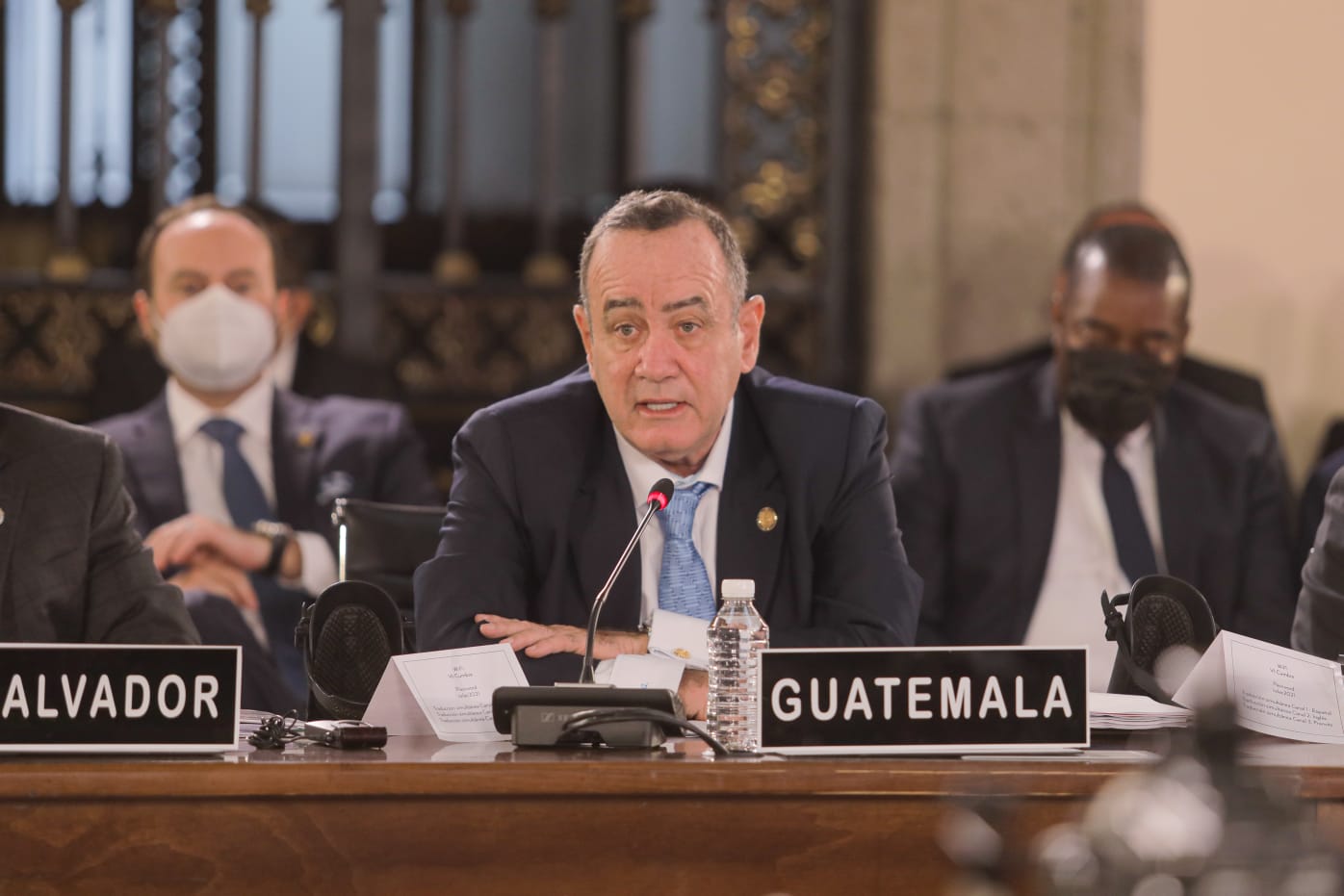 “La coyuntura actual requiere de solidaridad mundial, pero, sobre todo, de solidaridad regional”, dice el presidente Giammattei