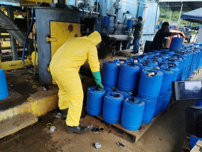 Suman 670 toneladas métricas de precursores y sustancias químicas destruidas en 2021