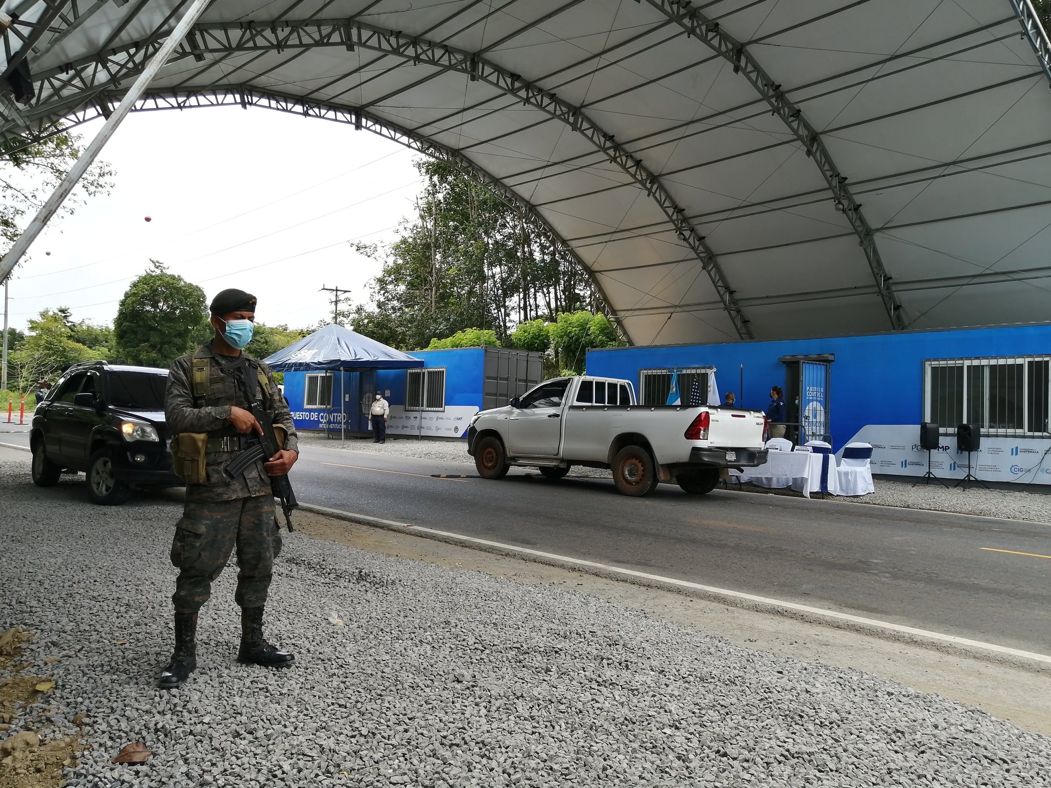 Inauguran puesto de control interinstitucional en Río Dulce, Izabal