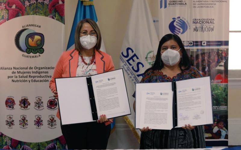 Sesan firma acuerdo para fortalecer seguridad alimentaria en cinco departamentos