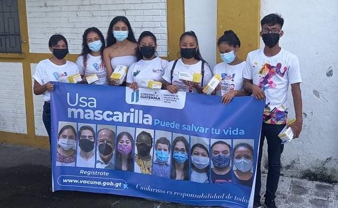 Distrito de Salud de Masagua concientiza sobre el uso correcto de mascarilla