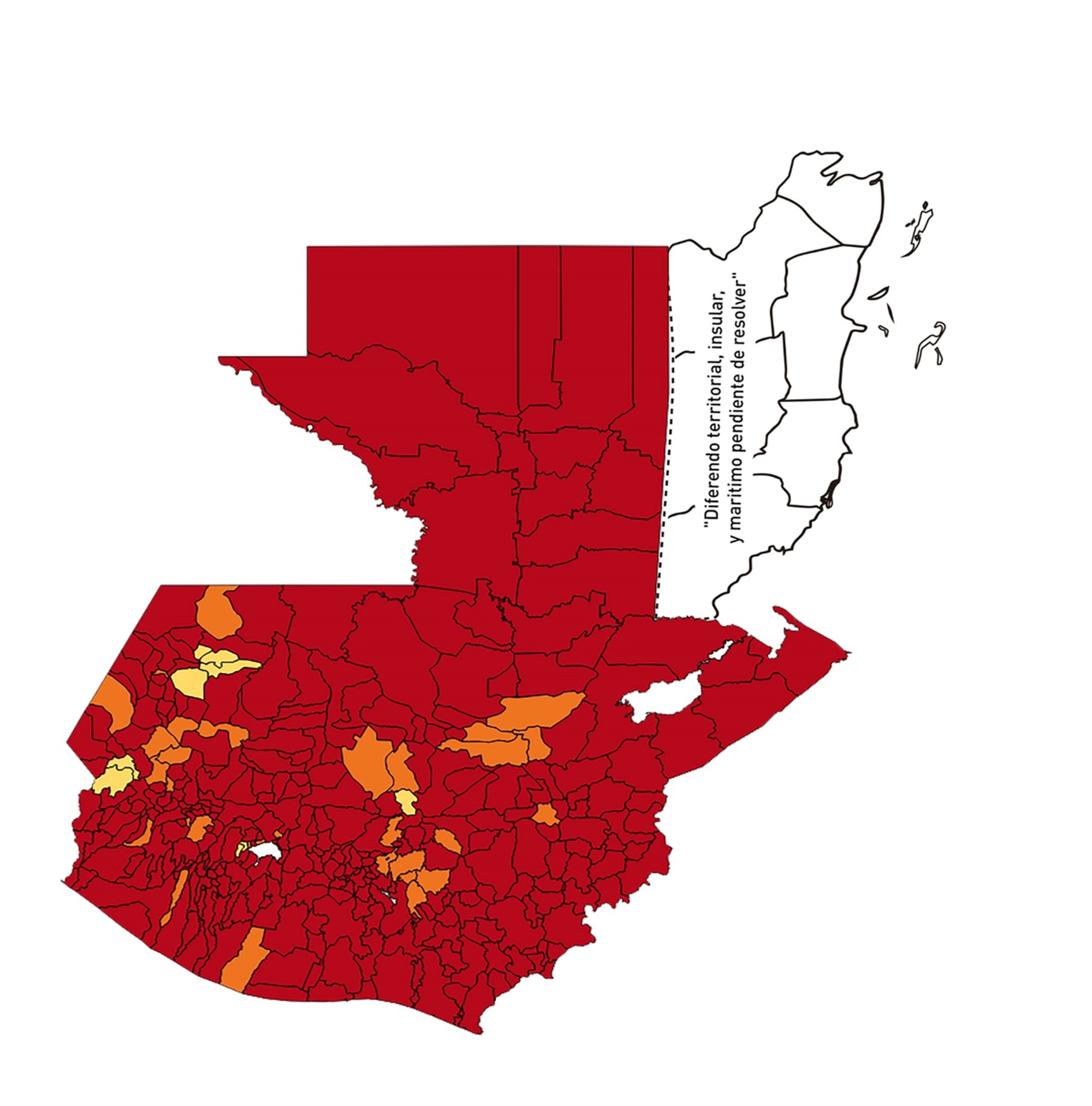 Semáforo de alertas registra 260 municipios en rojo