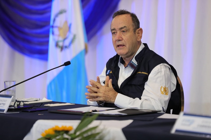 Presidente Giammattei, con alcaldes de Totonicapán