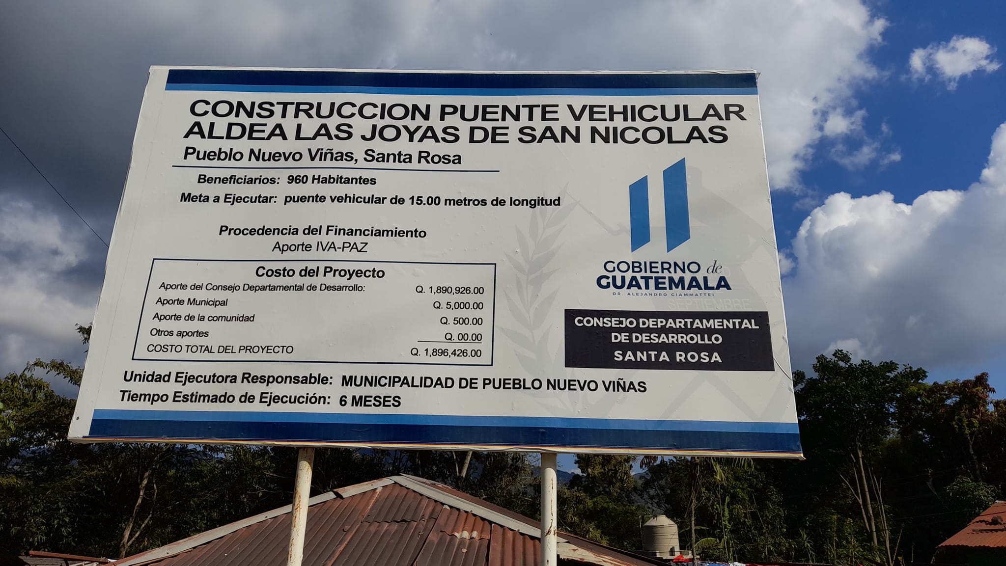 Santa Rosa: inauguran puente vehicular en Pueblo Nuevo Viñas