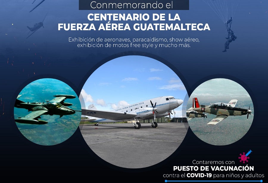 Fuerza Aérea Guatemalteca celebra su centenario con exhibición aérea